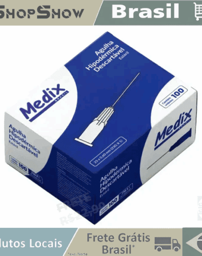 Agulha HiPodèrmica Azul 25 X 0.60 Mm 22g Caixa C/100 - Medix