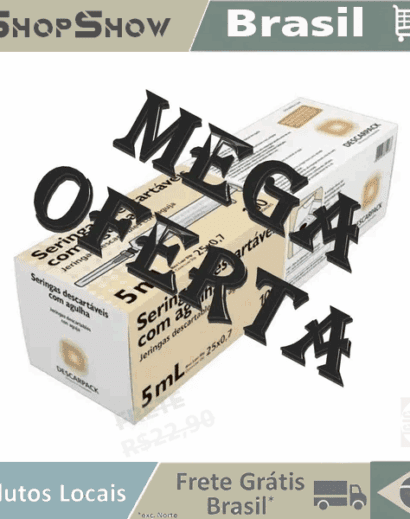Seringa Descarpack 5ml Com Agulha - Caixa Com 100 Unidades